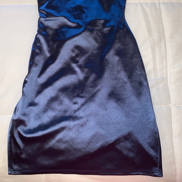 Windsor Satin Blue Mini Dress - Picture 8 of 8